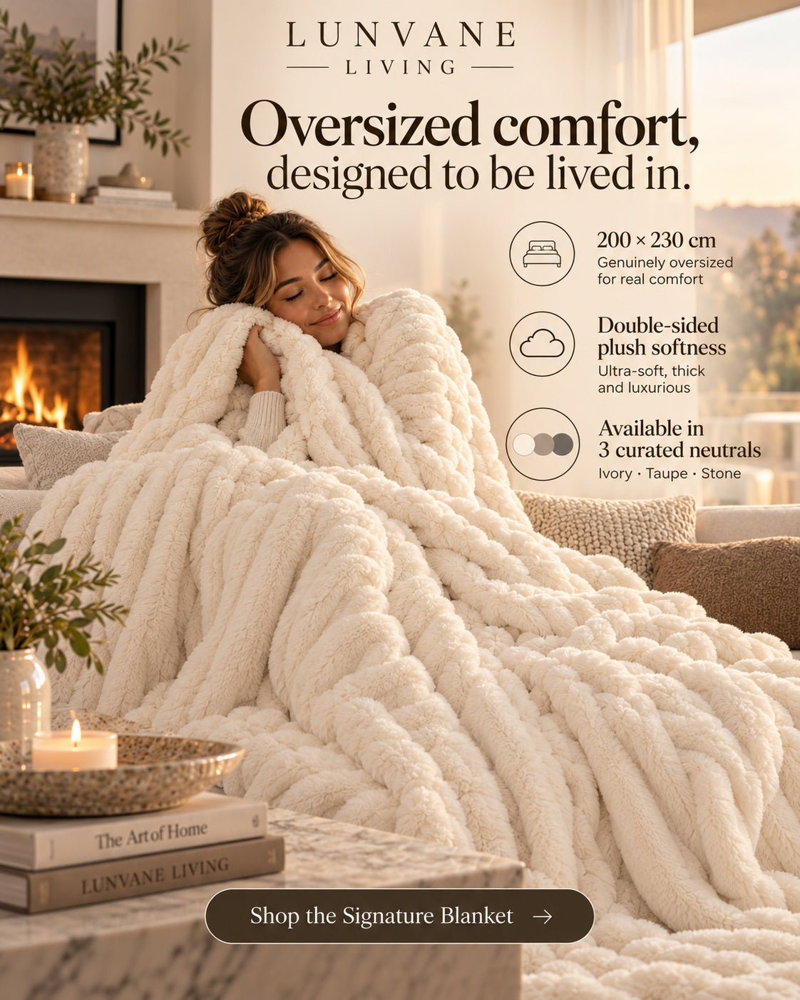 The Lunvane Signature Oversized Blanket